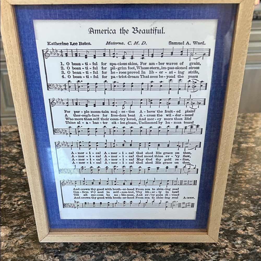 CELEBRATE IT FRAMED AMERICA THE BEAUTIFUL SHEET MYSIC NWT